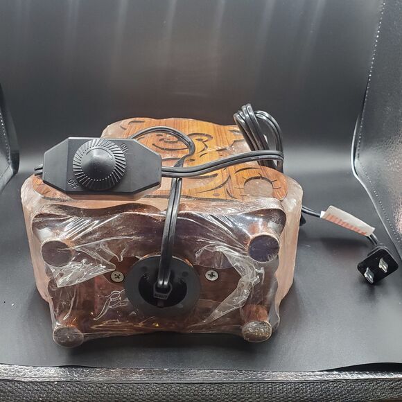 Teddy Bear Himalayan Salt Lamp w/Bulb & Dimmer Switch Cord Home Decor - Picture 9 of 10